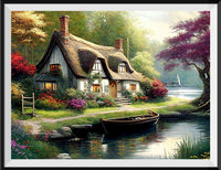 Village 5d Diy Diamond Painting Kits UK Handwork Hobby MJ7296