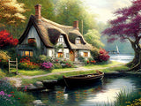 Village 5d Diy Diamond Painting Kits UK Handwork Hobby MJ7296