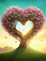 Heart Tree 5d Diy Diamond Painting Kits UK Handwork Hobby MJ8028