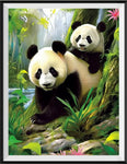 Panda 5d Diy Diamond Painting Kits UK Handwork Hobby MJ8085