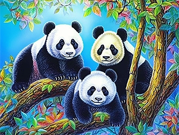 Panda 5d Diy Diamond Painting Kits UK Handwork Hobby MJ8101