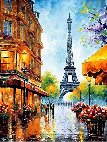 Eiffel Tower 5d Diy Diamond Painting Kits UK Handwork Hobby MJ8354