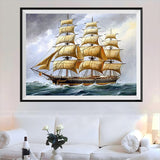 Boat 5d Diy Diamond Painting Kits UK Handwork Hobby MJ8413