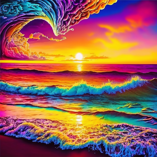Beach Rainbow Landscape, 5D Diamond Painting Kits