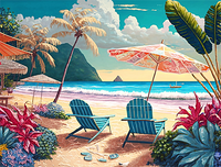 Beach 5d Diy Diamond Painting Kits UK Handwork Hobby MJ8542