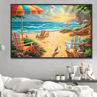 Beach 5d Diy Diamond Painting Kits UK Handwork Hobby MJ8548