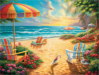 Beach 5d Diy Diamond Painting Kits UK Handwork Hobby MJ8548