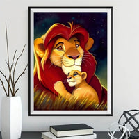 Lion 5d Diy Diamond Painting Kits UK Handwork Hobby MJ9232