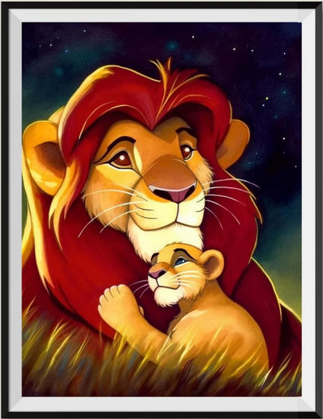 Lion 5d Diy Diamond Painting Kits UK Handwork Hobby MJ9232