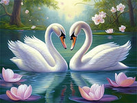 Swan 5d Diy Diamond Painting Kits UK Handwork Hobby MJ9891