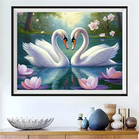 Swan 5d Diy Diamond Painting Kits UK Handwork Hobby MJ9891