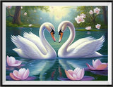 Swan 5d Diy Diamond Painting Kits UK Handwork Hobby MJ9891