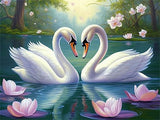 Swan 5d Diy Diamond Painting Kits UK Handwork Hobby MJ9891