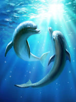 Dolphin 5d Diy Diamond Painting Kits UK Handwork Hobby SS345356642