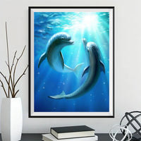 Dolphin 5d Diy Diamond Painting Kits UK Handwork Hobby SS345356642