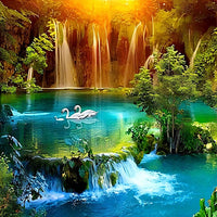 Waterfall 5d Diy Diamond Painting Kits UK Handwork Hobby VM9466