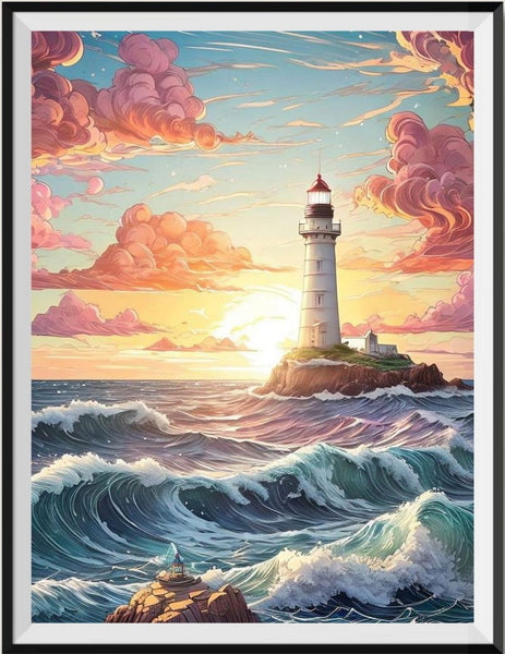 Lighthouse 5d Diy Diamond Painting Kits UK Handwork Hobby FL2194