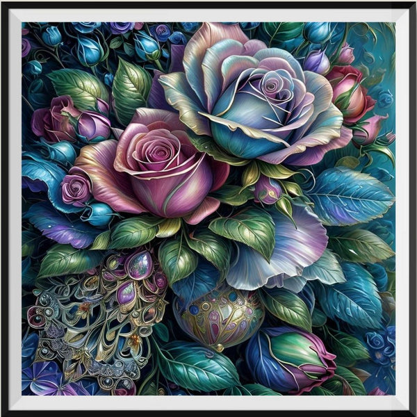 Rose 5d Diy Diamond Painting Kits UK Handwork Hobby FL3016