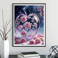 Heart Rose 5d Diy Diamond Painting Kits UK Handwork Hobby FL4122