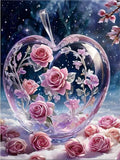 Heart Rose 5d Diy Diamond Painting Kits UK Handwork Hobby FL4122