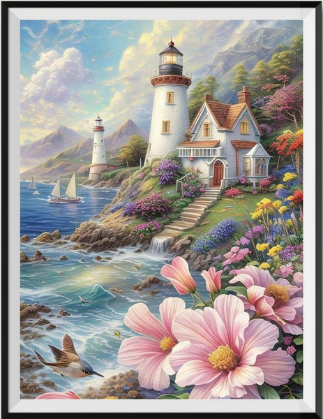 Lighthouse 5d Diy Diamond Painting Kits UK Handwork Hobby FL2303