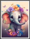 Elephant 5d Diy Diamond Painting Kits UK Handwork Hobby FL8132