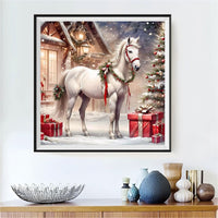 Christmas Horse 5d Diy Diamond Painting Kits UK Handwork Hobby FL3332