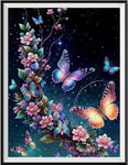 Butterfly Flower  5d Diy Diamond Painting Kits UK Handwork Hobby FL2240