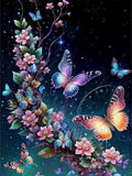 Butterfly Flower  5d Diy Diamond Painting Kits UK Handwork Hobby FL2240