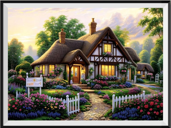 Village 5d Diy Diamond Painting Kits UK Handwork Hobby FL4581