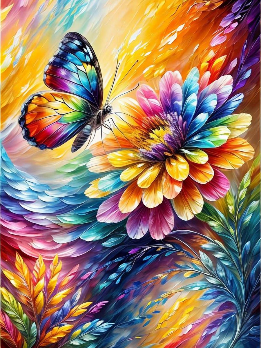 Butterfly Flower 5d Diy Diamond Painting Kits UK Handwork Hobby FL2237 ...
