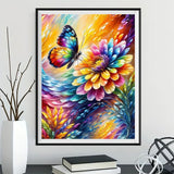 Butterfly Flower  5d Diy Diamond Painting Kits UK Handwork Hobby FL2237