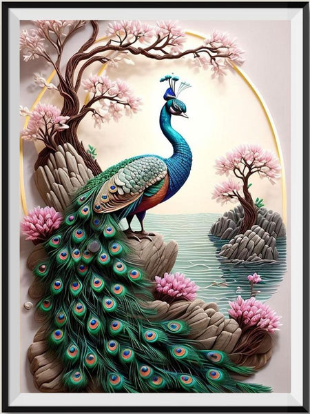 Peacock 5d Diy Diamond Painting Kits UK Handwork Hobby FL4399