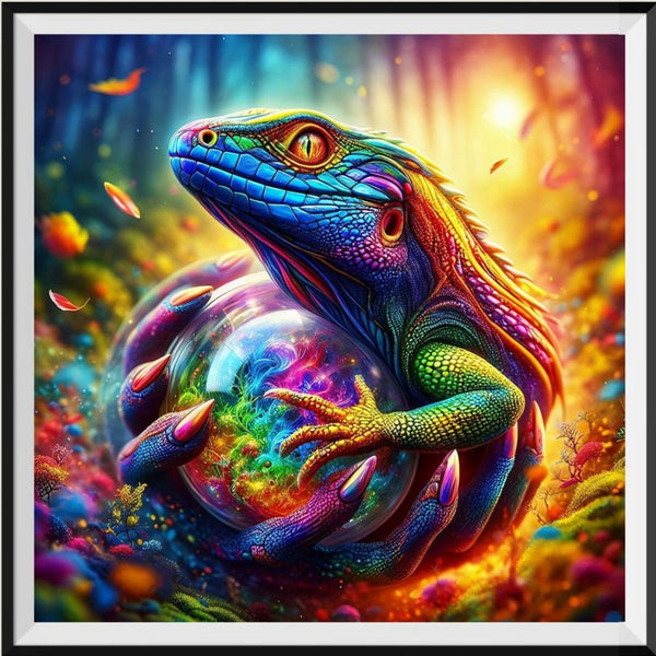 Chameleon 5d Diy Diamond Painting Kits UK Handwork Hobby FL3326