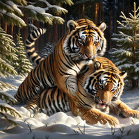 Tiger 5d Diy Diamond Painting Kits UK Handwork Hobby FL2087