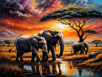 Elephant 5d Diy Diamond Painting Kits UK Handwork Hobby FL2389