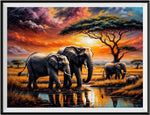 Elephant 5d Diy Diamond Painting Kits UK Handwork Hobby FL2389