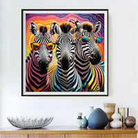 Zebra 5d Diy Diamond Painting Kits UK Handwork Hobby FL3305