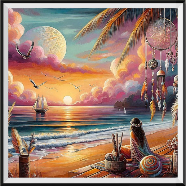 Beach 5d Diy Diamond Painting Kits UK Handwork Hobby FL6261