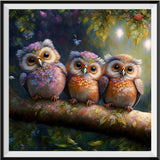 Owl 5d Diy Diamond Painting Kits UK Handwork Hobby FL6959