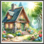 Village House 5d Diy Diamond Painting Kits UK Handwork Hobby FL6358