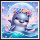 Dolphin 5d Diy Diamond Painting Kits UK Handwork Hobby FL8808