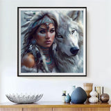 Animal And Human Wolf 5d Diy Diamond Painting Kits UK Handwork Hobby FL8980