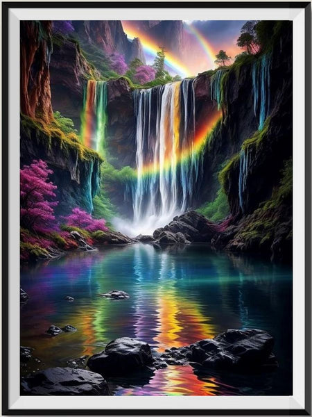 Waterfall 5d Diy Diamond Painting Kits UK Handwork Hobby FL4600