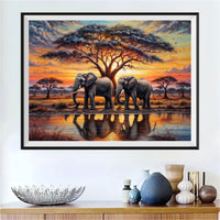 Elephant 5d Diy Diamond Painting Kits UK Handwork Hobby FL2388