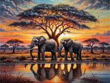 Elephant 5d Diy Diamond Painting Kits UK Handwork Hobby FL2388