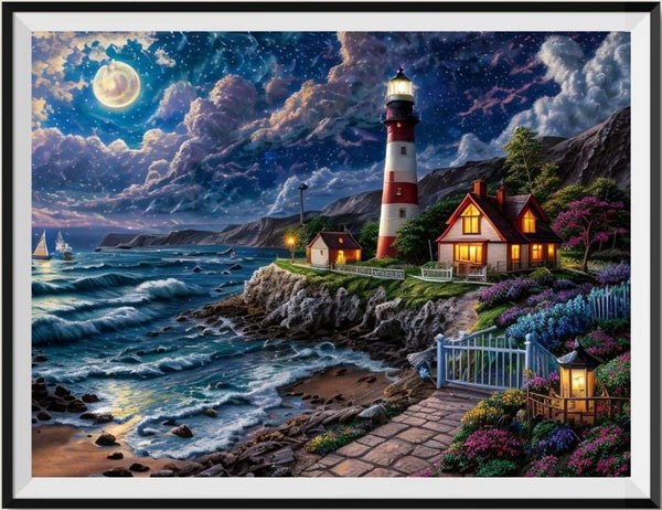 Lighthouse 5d Diy Diamond Painting Kits UK Handwork Hobby FL2387