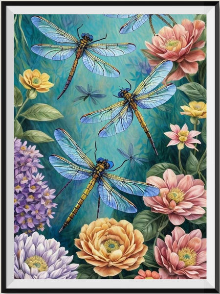 Dragonfly 5d Diy Diamond Painting Kits UK Handwork Hobby FL4495