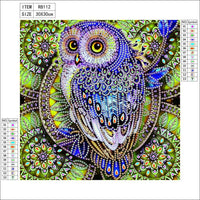 30*30cm Special Shape Owl 5d Diy Diamond Painting Kits UK HD5001