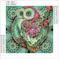 30*30cm Special Shape Owl 5d Diy Diamond Painting Kits UK HD5001